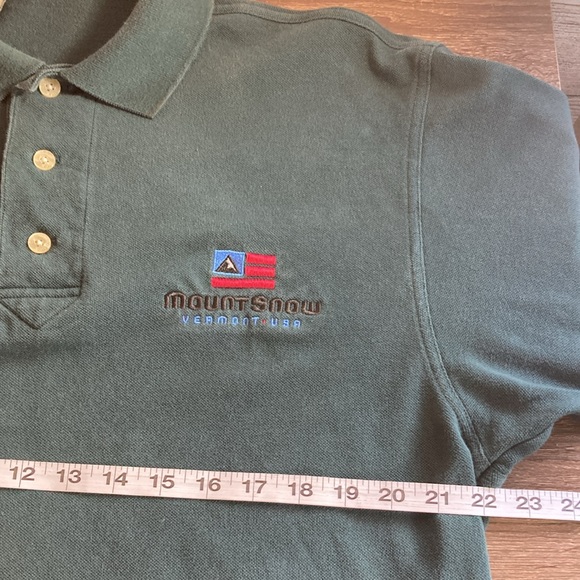 Mens EUC Cutter & Buck Green Polo W/Mount Vermont Ski Resort Logo Medium - Picture 4 of 7
